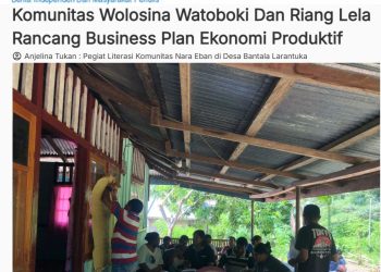 Komunitas Wolosina Watoboki Dan Riang Lela Rancang Business Plan Ekonomi Produktif