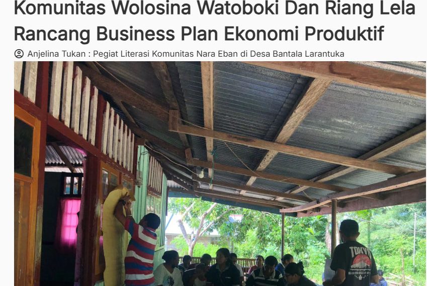 Komunitas Wolosina Watoboki Dan Riang Lela Rancang Business Plan Ekonomi Produktif